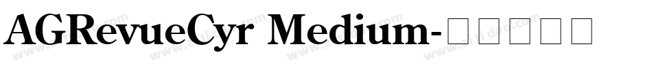 AGRevueCyr Medium字体转换